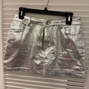 Silver Metallic Kikiriki Skirt
